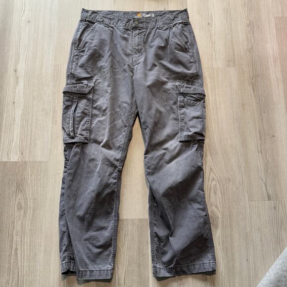 Men's Carhartt Gray Force Tappen Ripstop Cargo Work Utility Pants Sz 36 x 30 - Picture 1 of 8